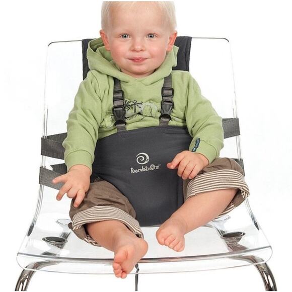 BambinOz PortaChair Gray Portable Packable Travel Highchair Infant Baby Child - Picture 1 of 9